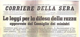 LeggiRazzialiFasc Corriere testata 1938